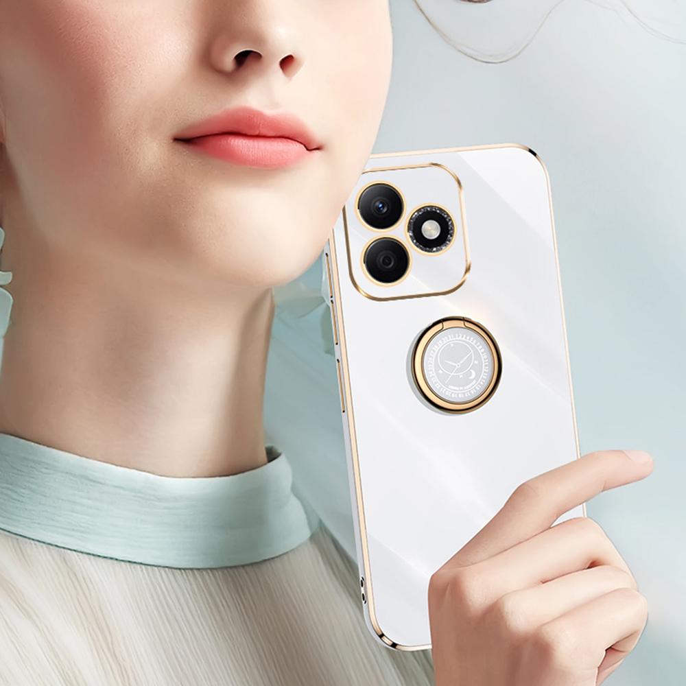 XINLI For Honor X60i 5G Case Ring Kickstand Electroplating TPU Phone Cover
