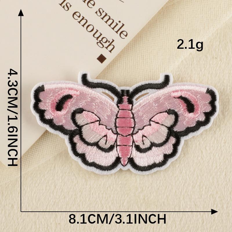 Embroidery Shoes and Hats Accessories Cartoon Butterfly Embroidery Stickers Clothing Accessories Badges Patches Cloth Labels Adhesive Cloth Stickers