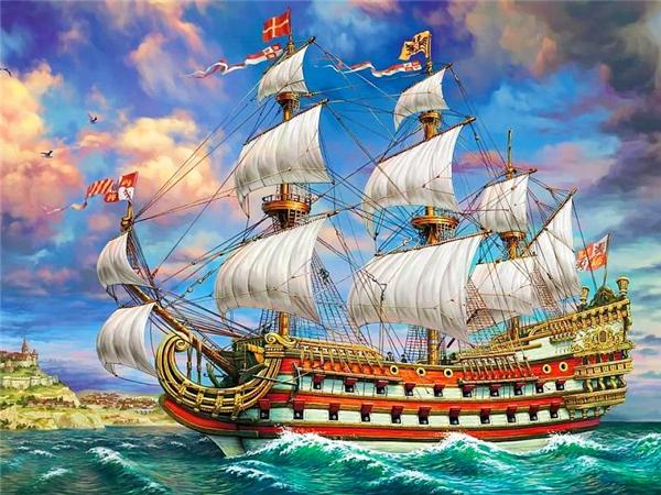 

Алмазная картина Новая коллекция Парусник Декор для дома Вышивка Мозаика Морской корабль Вышивка крестом Квадратная/круглая картина Full Round 20x30CM