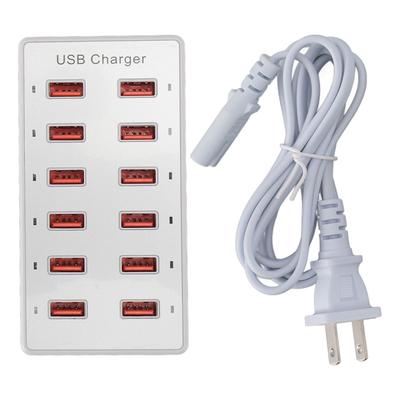 USB nabíječka 12 portů USB nabíjecí stanice 60W Více portů USB nástěnná nabíječka Rychlé nabíjení USB