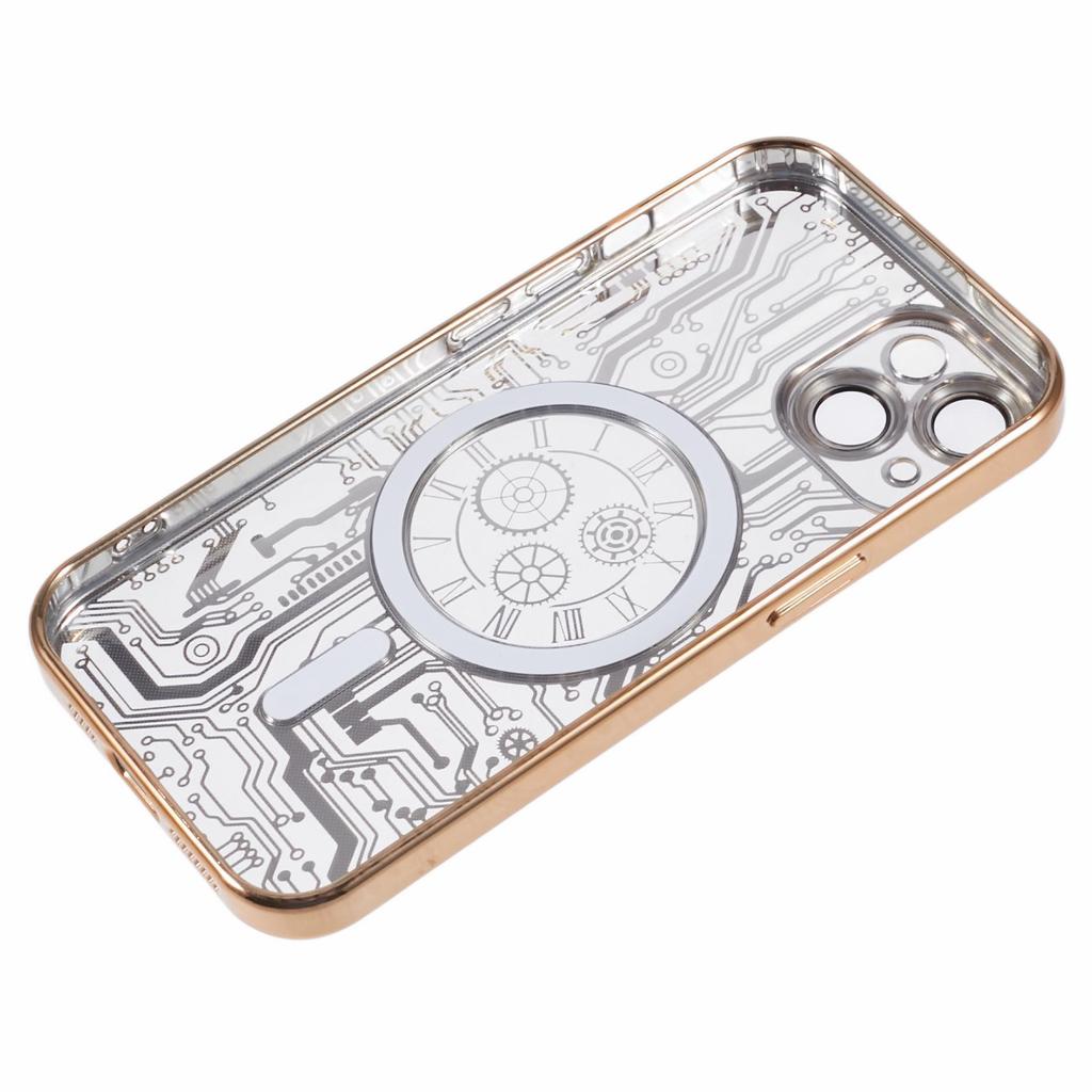 AR-Serie Für iPhone 15 Magnetische Hülle Galvanisierte Weiche TPU-Abdeckung Kompatibel mit MagSafe