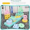 Wooden Recognition Shape Sorter Colorful Recognition Color Matching Puzzle  For Toddlers