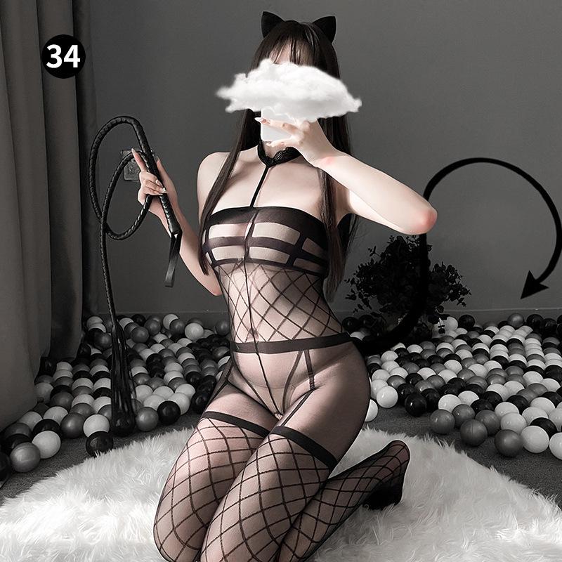 Ciorapi Mărimi Mari cu Croi Deschis - Lenjerie Seducătoare pentru Flirt Pasionat înainte de Culoare