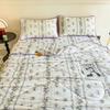 Elegant Blue Flowers Summer Cooling Quilt Floral Style Air Conditioner Quilted Quilt Skin-friendly Thin Blanket Machine Washable