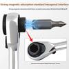 1/4" Drive Ratchet Handle 360 Swivels Head Mini Ratchet Wrench Antiskid Handle For Electronics Repair
