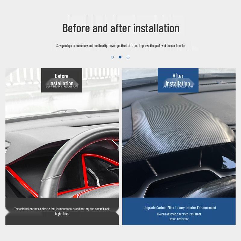 Carbon Fiber Dashboard & Steering Wheel Cover for 10th Gen Civic - Interior Modification Accessory