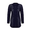 Navy Blue Openwork Knitwear Sweater Tctaw22ak0089