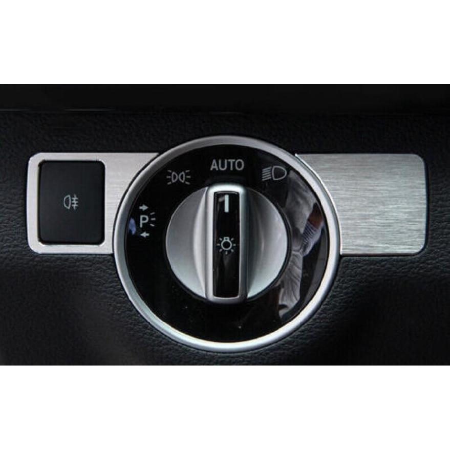 For Mercedes-Benz G-Class 2002-2018 Silver Alloy Headlight Button Control Cover