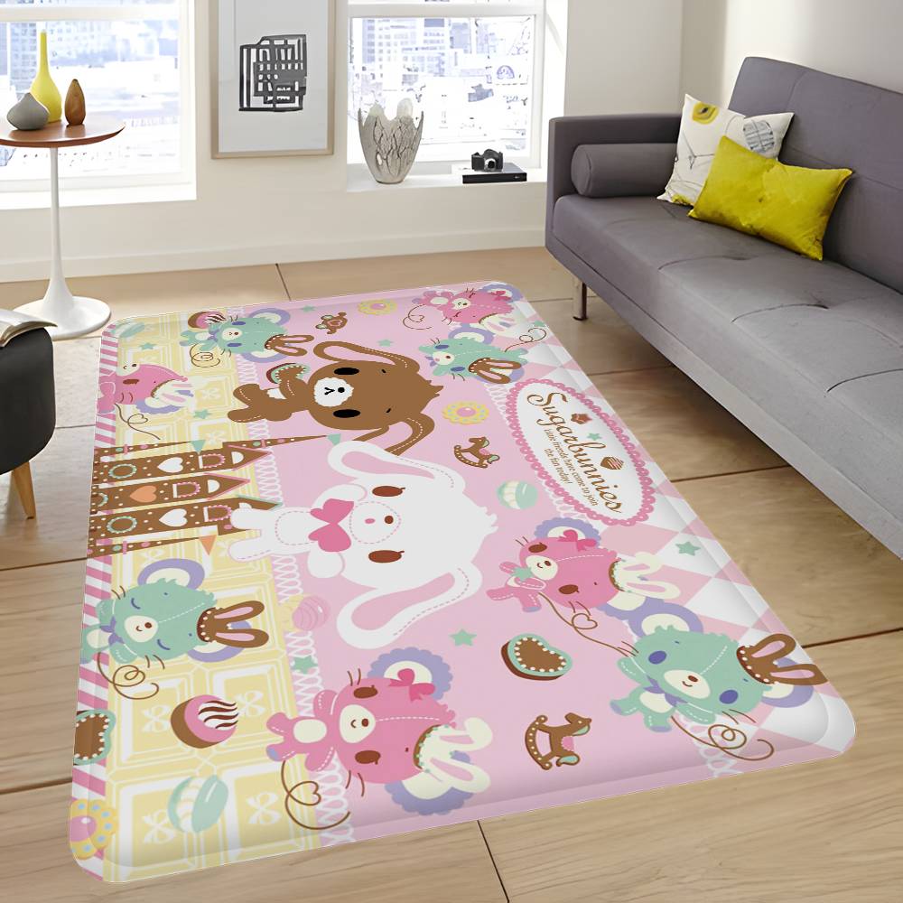 Japanese S-Sugarbunnies Room Mats Cheaper Anti-slip Modern Living Room Balcony Printed Welcome Rug