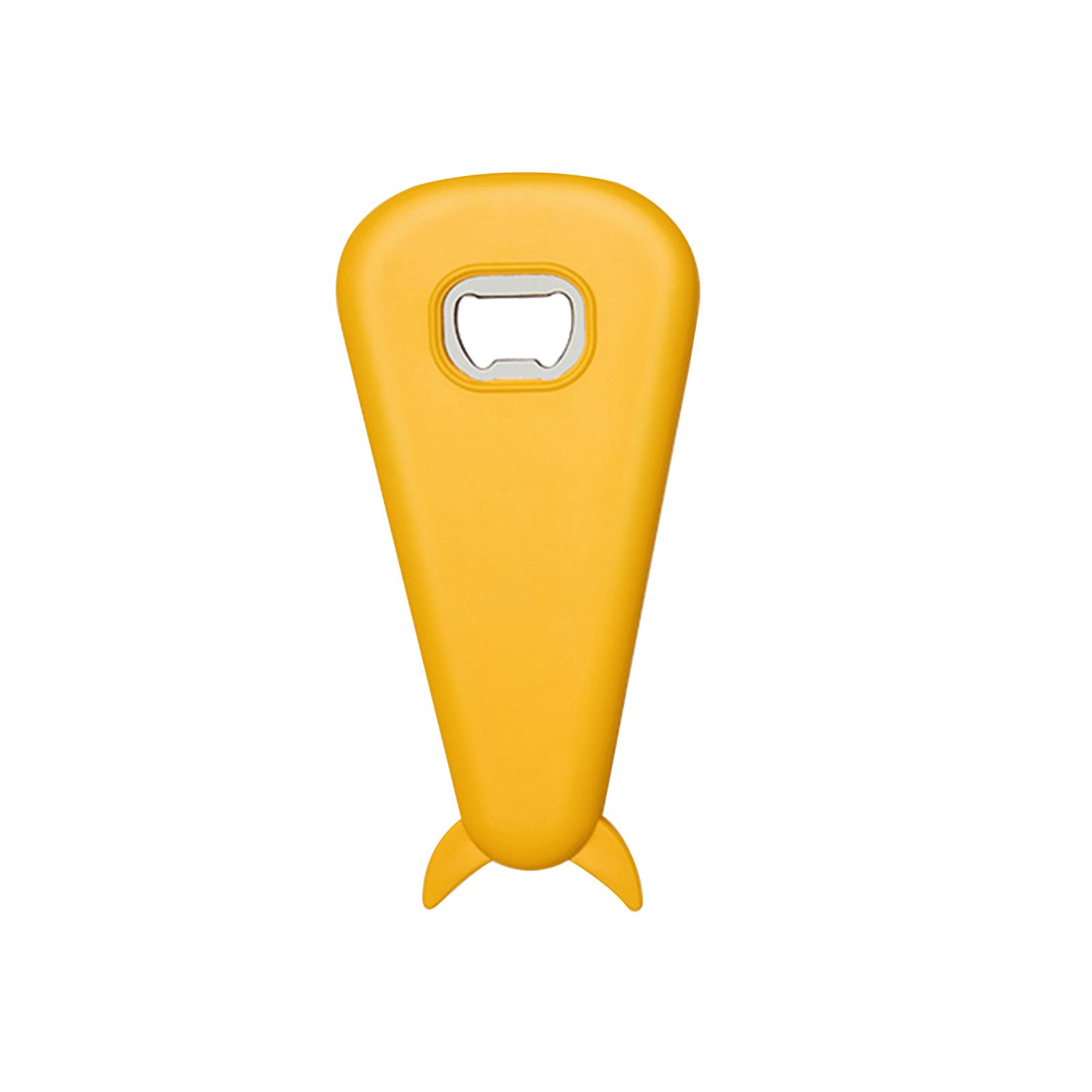 

Bottle & Can Opener Effortless V Shape Non-slip Versatile Manual Kitchen Tools жовтий