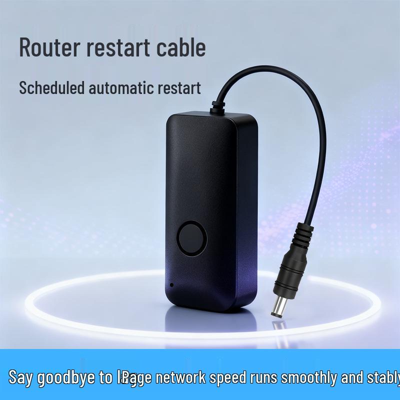 

High-Speed Smart WiFi Router with Timed DC Restart for Optical Modem and Regular Power Outage Reboot чорний