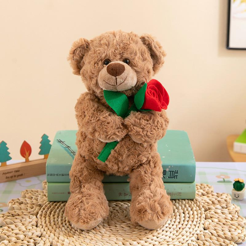 Romantischer Rosen-Teddybär Plüschtier für Paare Valentinstagsgeschenk