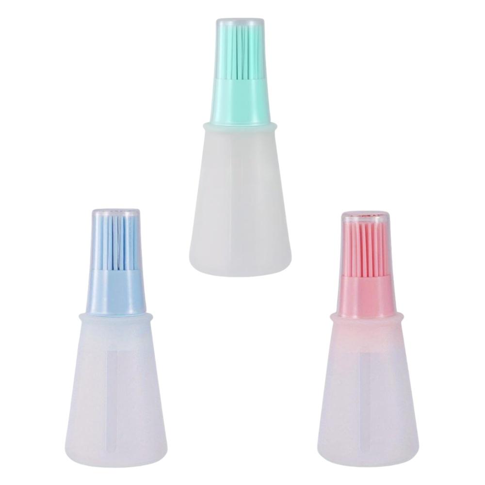 1/3 Stück Silikon BBQ Ölspender mit Pinsel Hochtemperaturbeständig Lebensmittelqualität Pinselset für Outdoor-Kochen Gebäckküche