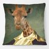 Animals Portraits Cushion Covers Stag Zebra Fox Bunny French Bulldog Cheetah Poster Art Decorative Pillow Case