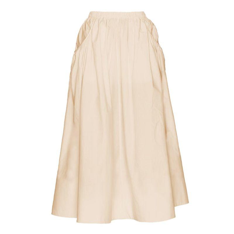

Western Style Fashion High Waist Loose Large Swing Skirt Pocket Skirt High Waisted Loose Skirt Beige M