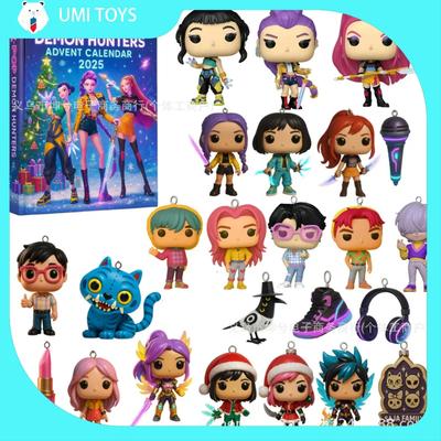 Kpop Demon Hunters Figure K-Pop Demon Hunters Advent Calendar Collection Statue Desk Decoration Dolls Kids Toys Halloween Gifts