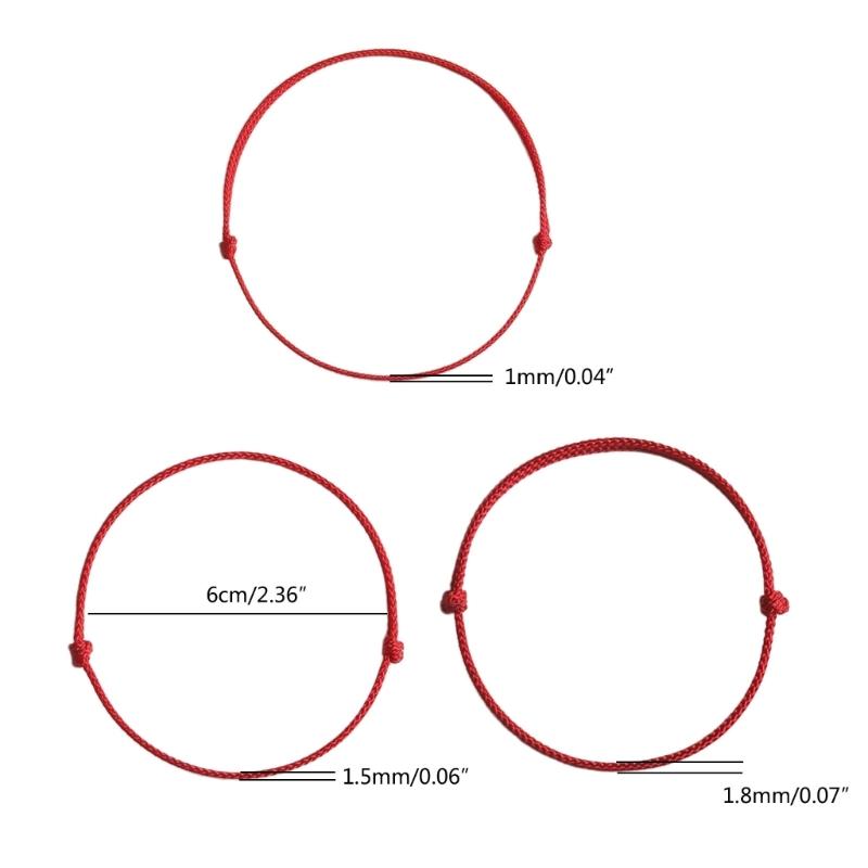 10 Pcs Minimalist DIY Red String Bracelet Adjustable Braid Rope Wristband Couple Jewelry Handmade Woven Bangle Jewelry