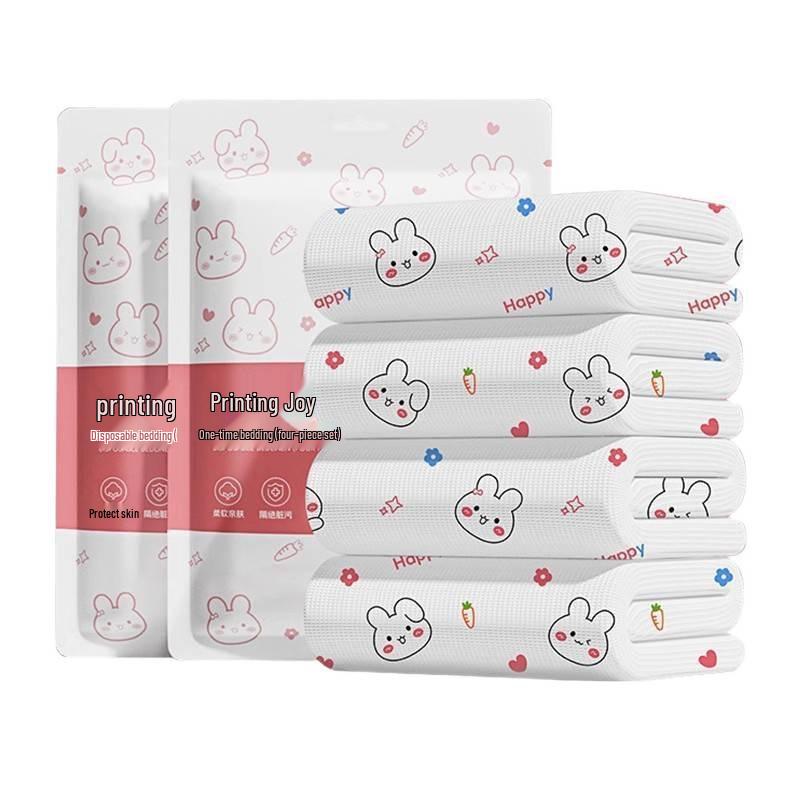 Disposable Travel Bed Sheet Set: Includes Duvet Cover, Pillowcase, and Sleeping Bag