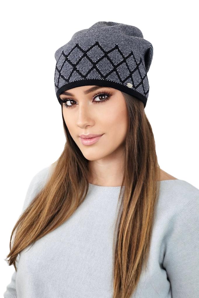 Ruta Anti-Allergic Pepita Hat with Diamond Patterns Color Black