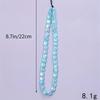 Dazzle Color Heart Beaded Cellphone Case Chain Women Girls Acrylic Mobile Phone Hanging Cord For Fashion Lanyard Strap Jewelry