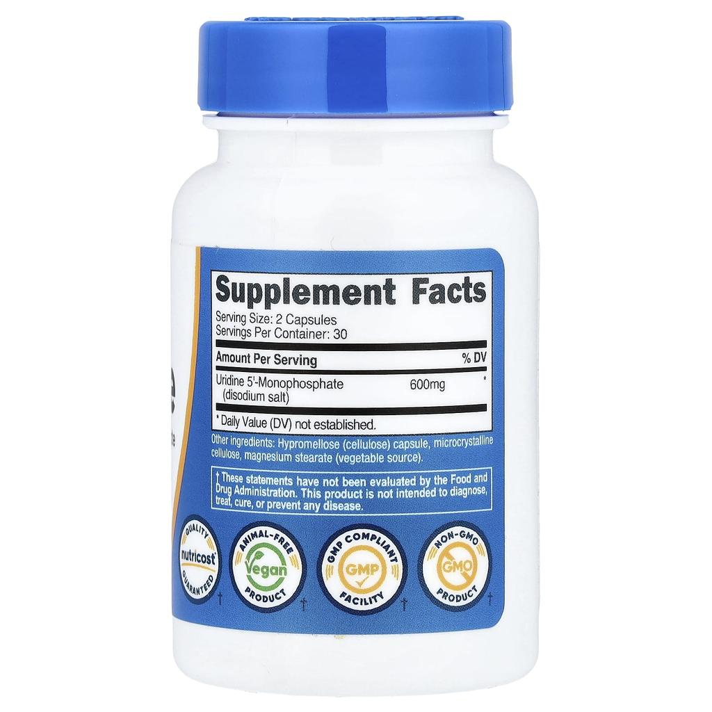 Nutricost Uridin, 60 Kapseln (300mg pro Kapsel)
