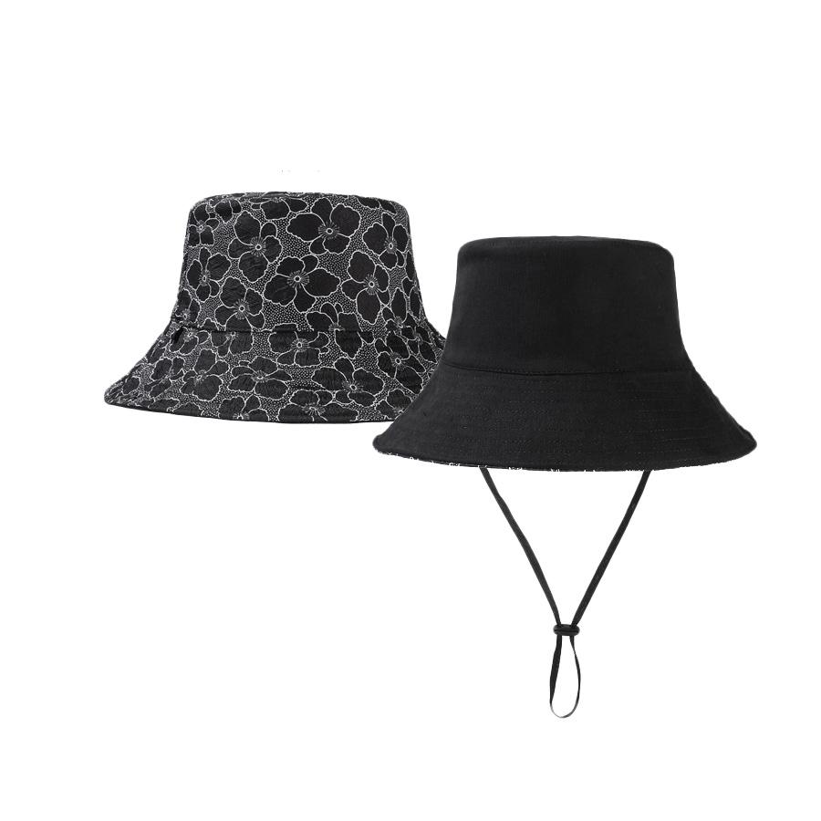 Двусторонняя рыбацкая шляпа с принтом, женская летняя солнцезащитная шляпа, уличная солнцезащитная шляпа чёрный