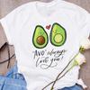 Women Graphic Avocado Cat Printing Cartoon Fruit Clothes Floral Lady Clothing Female Tees Print Tops T Shirt Womens T-Shirt