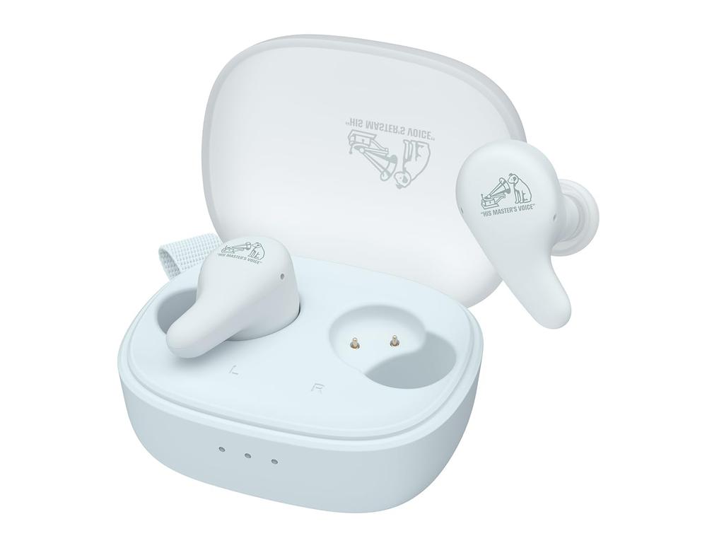 JVC Kenwood Victor Wireless Bluetooth 26 Hours of Noise with Sheer Ice Blue HA-A22T-A Earbuds, Ver. 5.4, Playtime, Cancelling, Microphone, Compact,