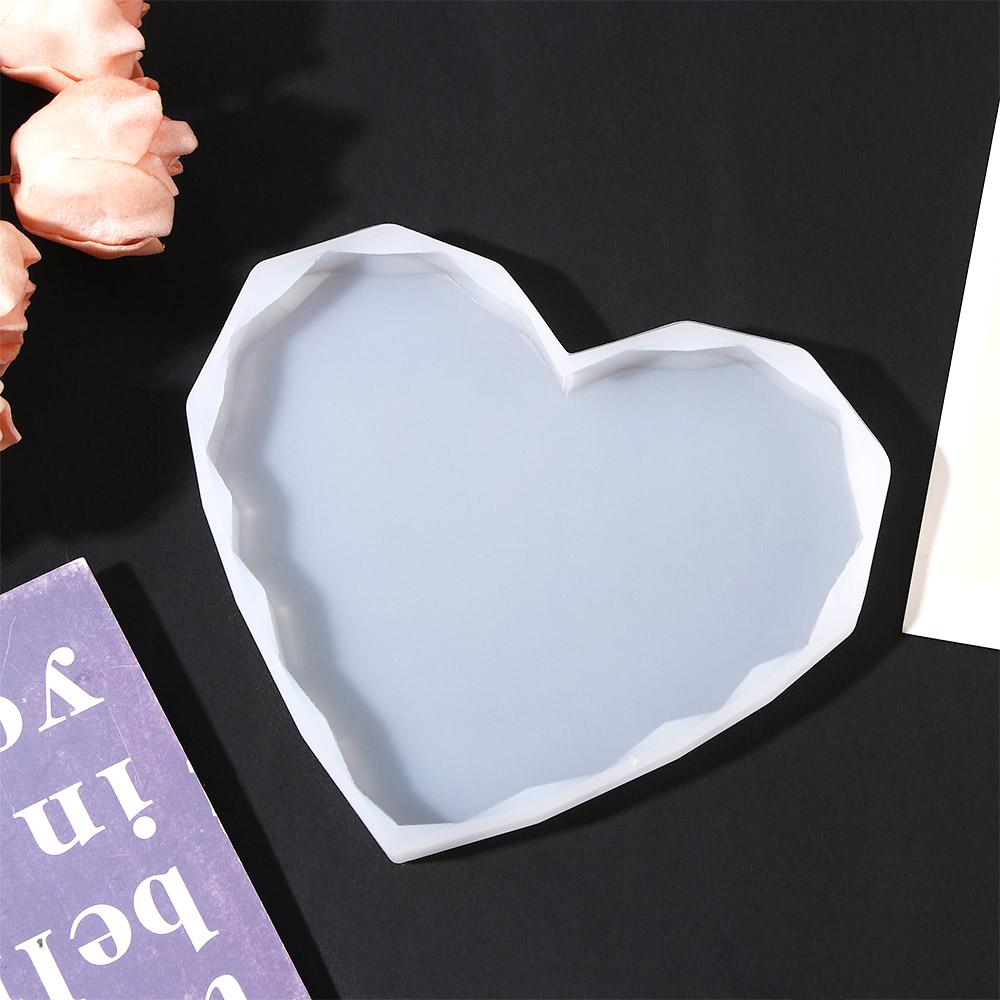 Mats  Edge Placemat Heart Shaped Coaster Mold Pad Clay Tools Tray Mould Resin Casting Mold