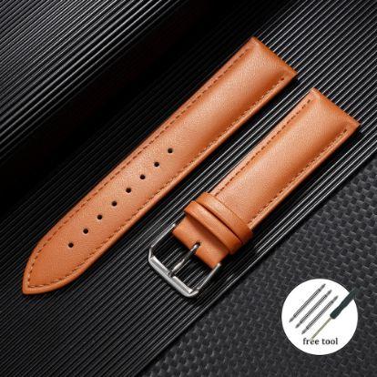 New Calfskin Leather Strap 12mm 14mm 16mm 18mm 20mm 22mm 24mm Bracelet for Samsung Watch4/5/6/7 40mm 44mm Classic Universal Band