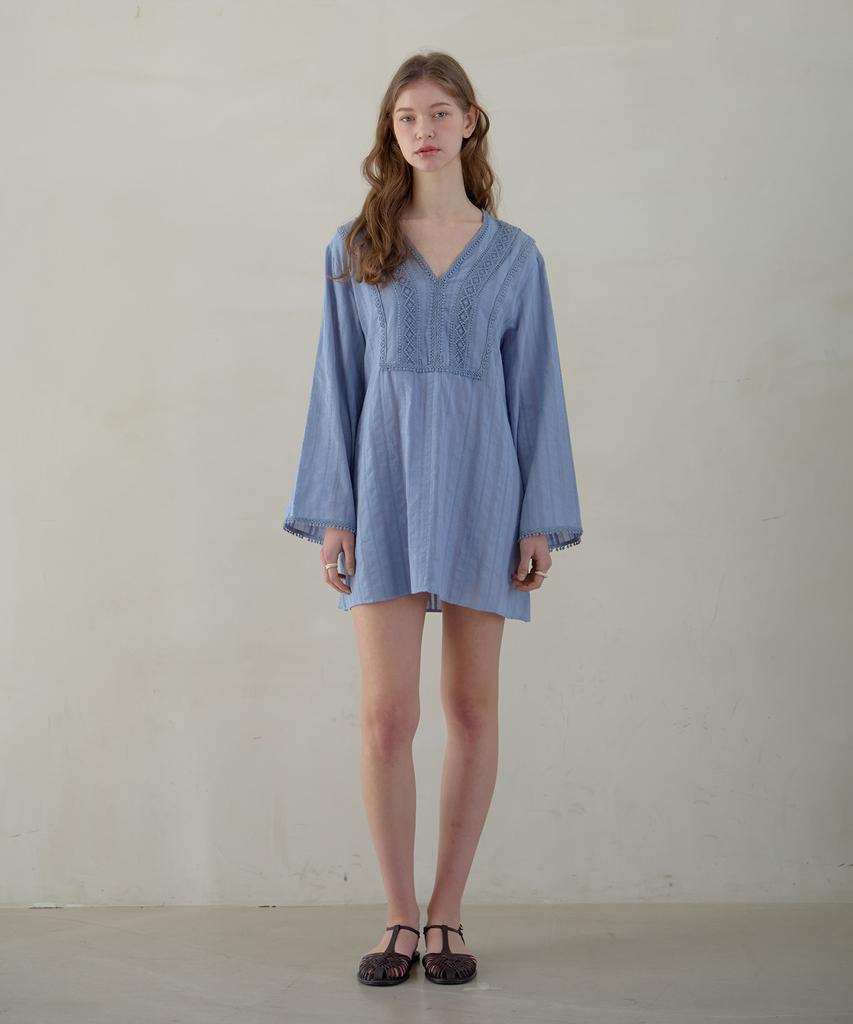 Atempo Kaftan Mini Onepiece_Soft Blue
