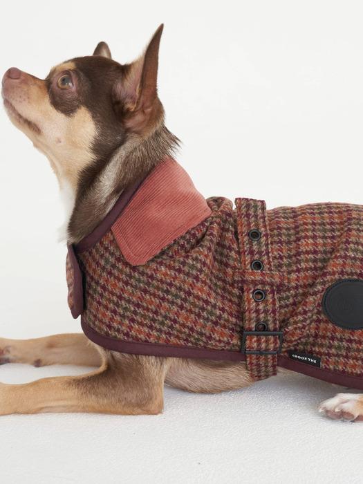 CROOKTHECHIHUAHUA Veste classique à boucle 100% Laine - rouge brique