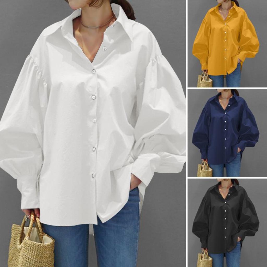 Women's Casual Long-sleeved Lapel Shirt