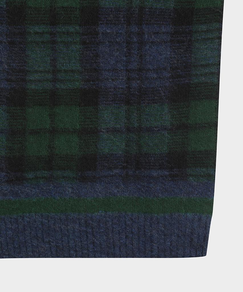 BROOKS BROTHERS Brushed Wool Blackwatch Tennis Sweater (Multi) (Bbwnmm38797Ew)