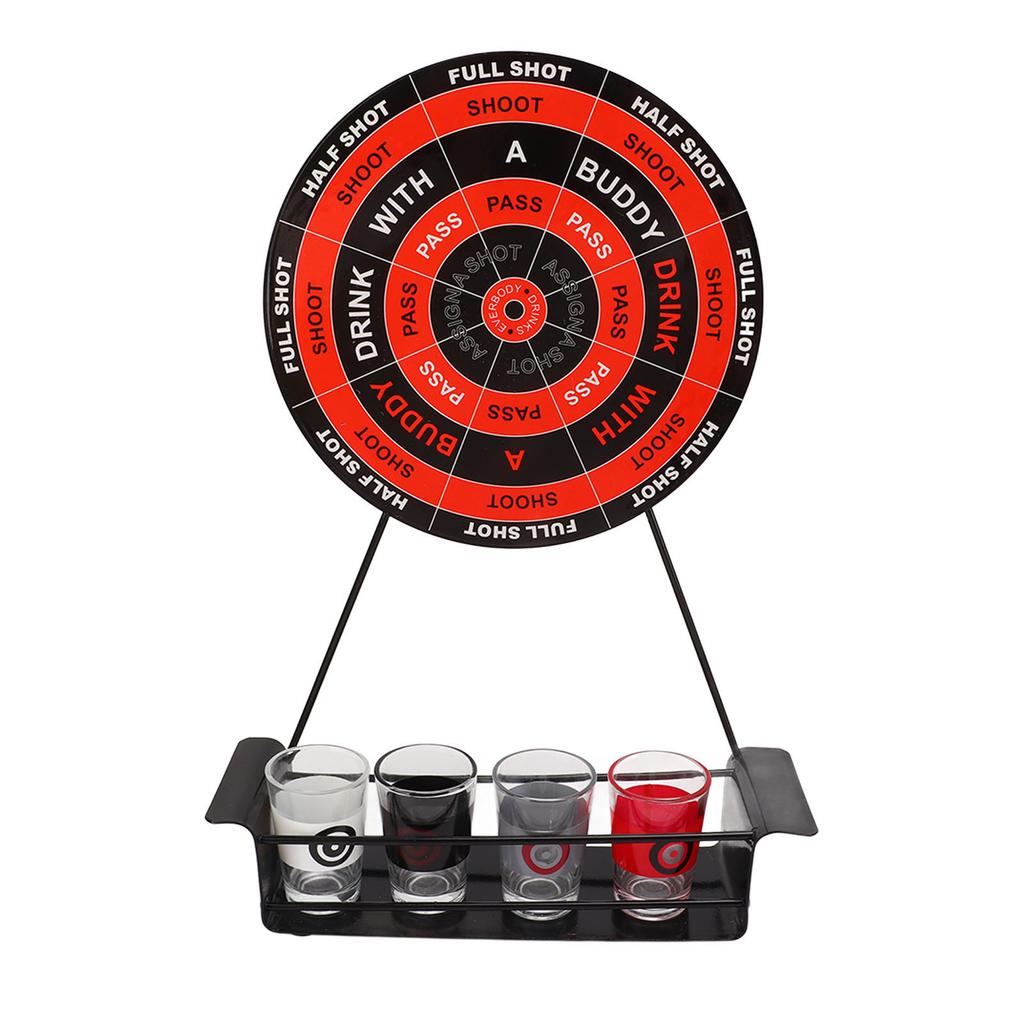 Mini Trink-Dart-Shot-Set Magnetisches Trinkspiel Dart-Weinglas mit Glasbechern Großer Dart