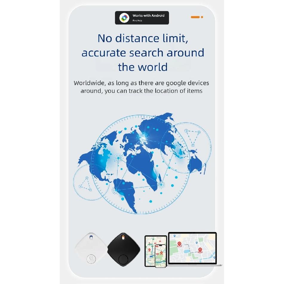 Bluetooth GPS Tracker for Bag Key Luggage Tracking Anti-Lost Device Android Google IOS Find My App Pet Kid Finder Locator