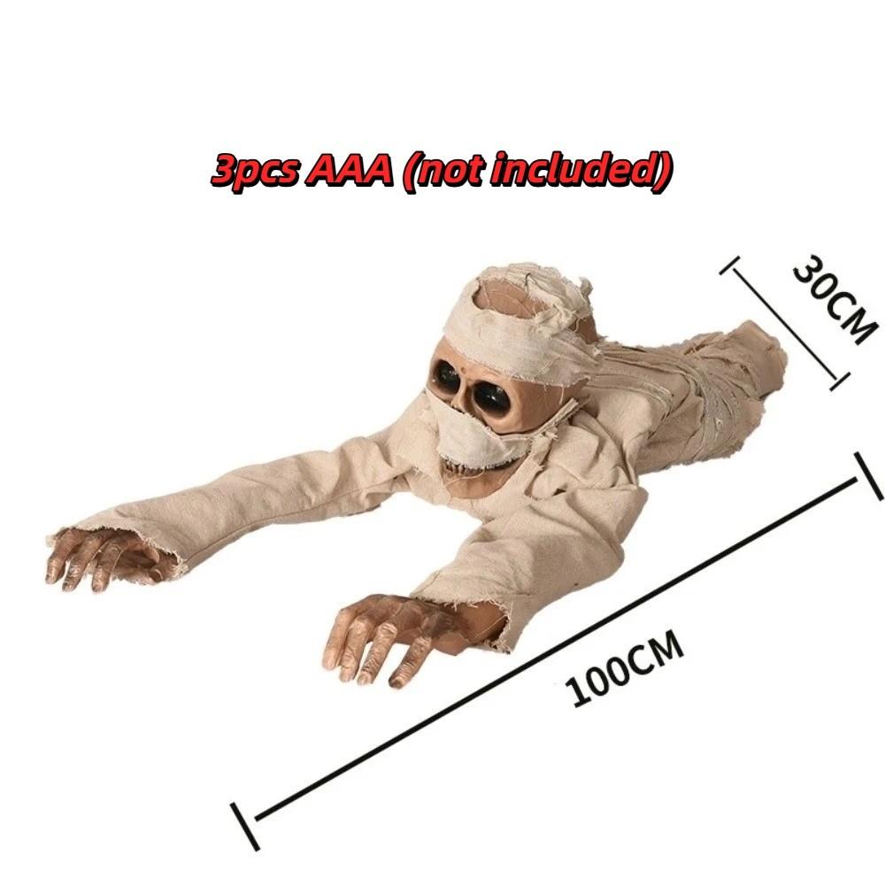 Bald Head Halloween Crawling Ghost Electric Climbing Zombie Figure Haunted House Prop