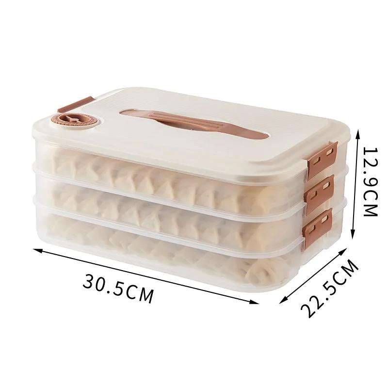 Multilayer Dumpling Plastic Box Household Freezing Storage Containers Box Refrigerator Frozen Home Organization Kitchen Supplies