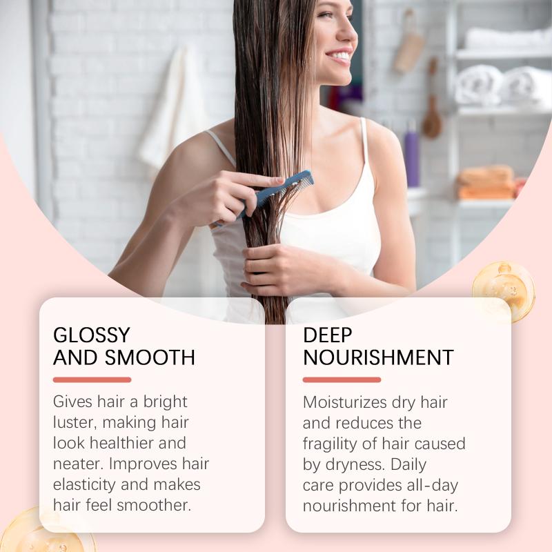Almond Coconut Honey Hair Oil For Damaged Dry Hair Nourishing Care Repair Shine Frizz Control Scalp Serum