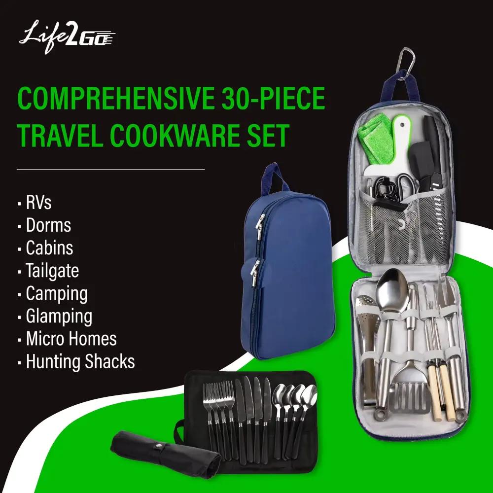 Adventure Ready Complete Outdoor Kitchen Set Ultimate Portable Camping Cooking Kit with Compact Carry Case for Hikers Travelers