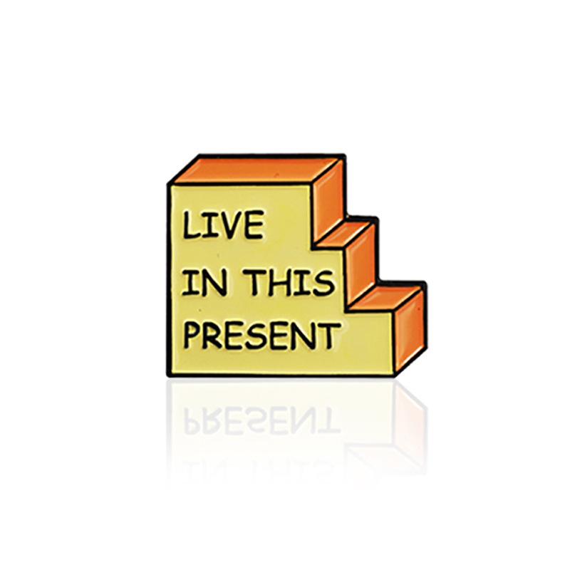 Trendy TOUGHER THAN THE REST Letter Brooch Collection: Fashionable Live in the Moment Badges