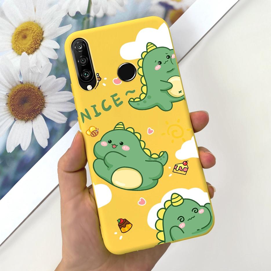 For Huawei P30 Lite Case Cute Dinosaur Cartoon Cover Soft TPU Phone Case For Huawei P30 Pro P 30 Lite P30Lite Shell Fundas Coque