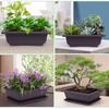 1 stk Plast Blomsterpotte Balkong Firkantet Blomsterpotte Blomster Bonsai Bowl Barnehagepotte Blomsterpotte Imitert rektangel barnehagebasseng