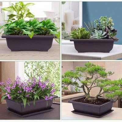 1 Stück Blumentopf Plastik Balkon Quadratische Töpfe Blume Bonsai Schale Anzuchtschale