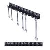 1pc Black Metal Wrench Arrangement - Stylish Wall Mounted Storage Rack for Wrenches, Screws and Bolts