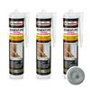 IsolBau Mortar de Reparație și Etanșare Fix-Ciment Gri pentru Beton 3 x 300ml