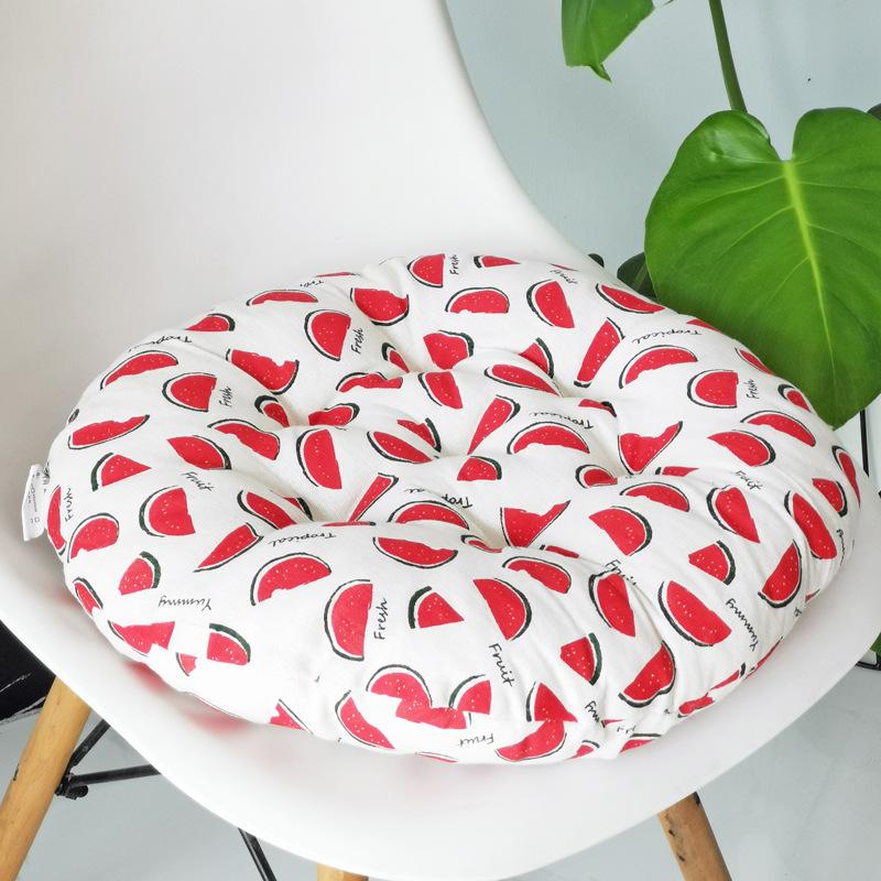 Coarse Cloth Round Style Cotton and Linen Style Seat Cushion Home Circular Cushion Japanese Style Futon Cushion Decoration