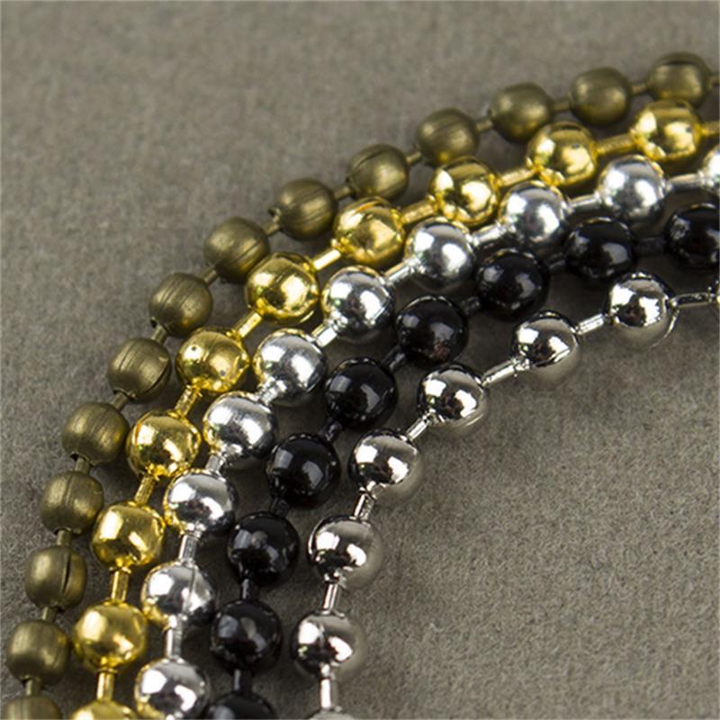 10 Meters 1.2 1.5 2 mm Metal Ball Bead Chains Bulk Kettingen Necklace Chain For Jewelry Making DIY Bracelet Necklaces Wholesale