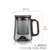 400ml Heat-resistant Glass Tea Cup With Tea Infuser Filter Walnut Wooden Handle Lid Tea Mug Drinkware