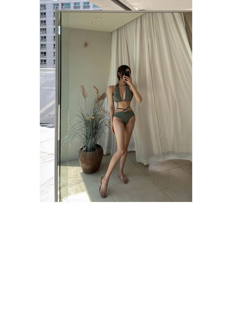 2023 Sexy Lace-up Split Bikini for Women's Big Chest - European & American Style Swimsuit